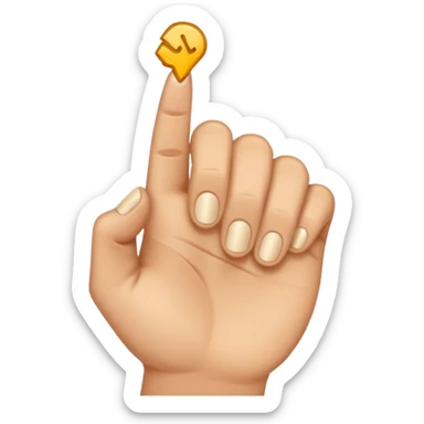 Finger gun to head sticker