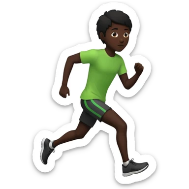 corriendo muñeco negro ampelmanchen pero sin  el verde y sin rostro solo negro sticker