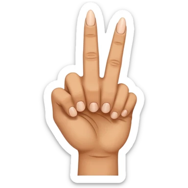 middle finger by side sticker