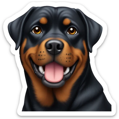 Rottweiler with some gray around snout sticker