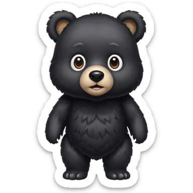 i wanna emoji black bear for my bio sticker
