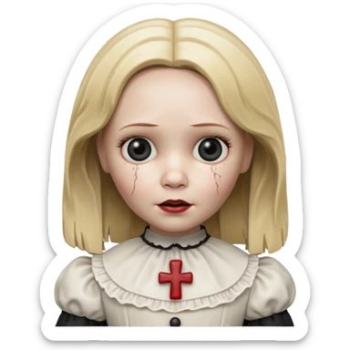 Annabelle doll from The Conjuring movie sticker
