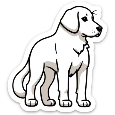 side profile of a dog sticker