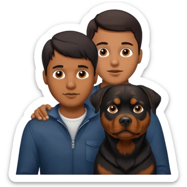Rottweiler with man  sticker