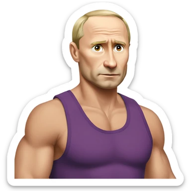  working out  Putin  sticker