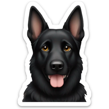 Black German Shepard sticker