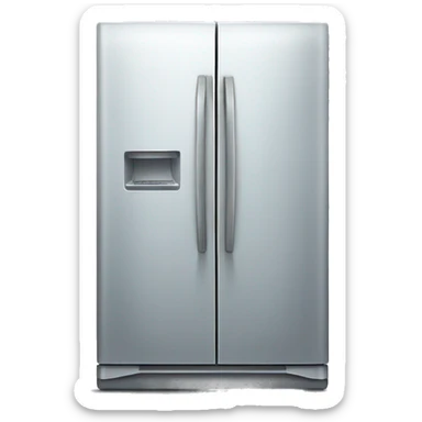 Fridge with sorrow look sticker