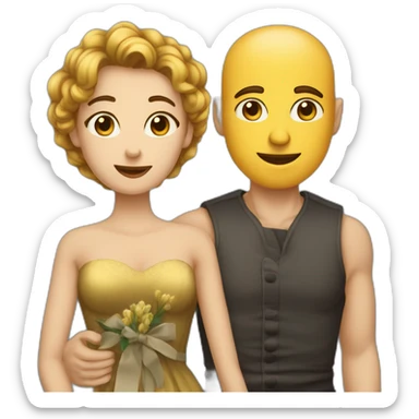 Homme qui tape avec son foit Spouse le côté de son visage sticker