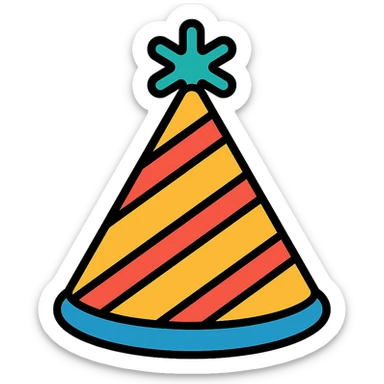 party hat sticker