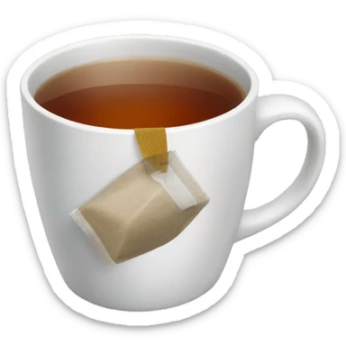 Teabag in a cup sticker
