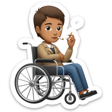 Wheelchair smoking  sticker