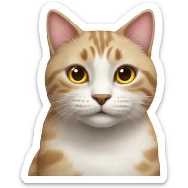 Cat with heay sticker