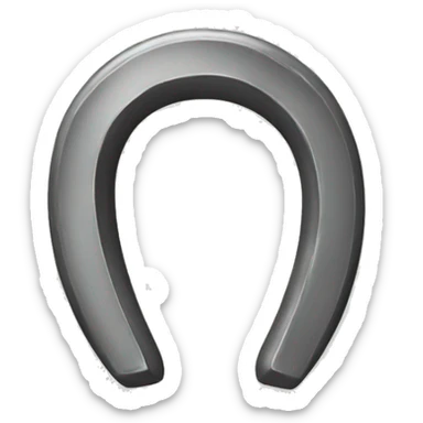 A horseshoe magnet, as used to pick up iron. sticker