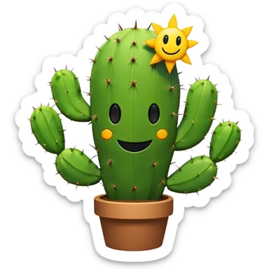 Spike character from Brawl Stars, a cactus with a smiley face sticker