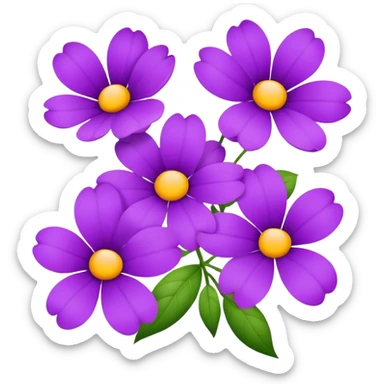 purple flowers  sticker