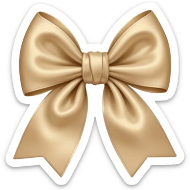 Beige bow enoji sticker