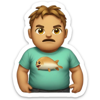 pudge in t-shirt sticker