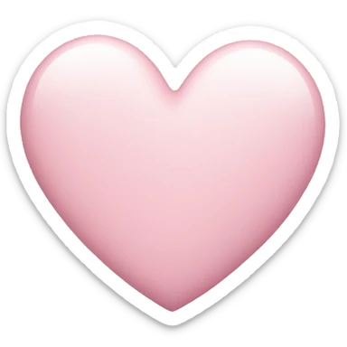 soft pink heart sticker