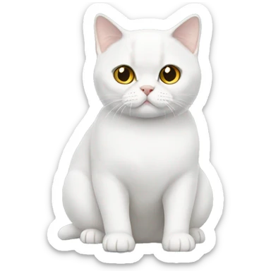 White British shorthair full body  sticker