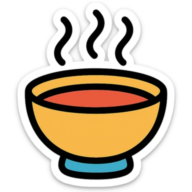 mini soup bowl icon sticker