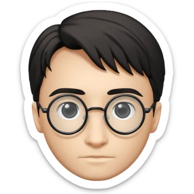 Harry Potter glasses with the scar and without the face  sticker