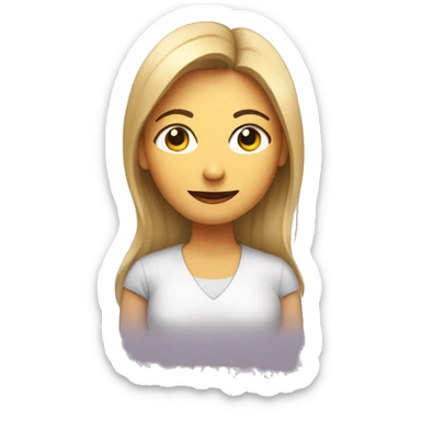 My wife is my world drawn as a character sticker