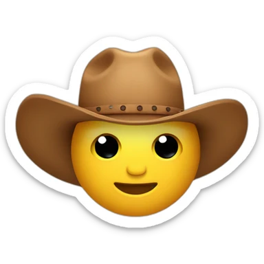 cowboy emoji with two hats sticker
