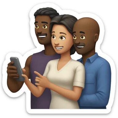 interactions on mobile sticker