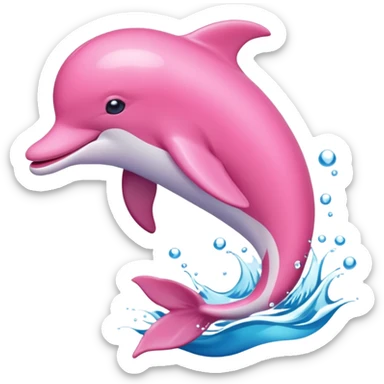 Pink dolphin sticker