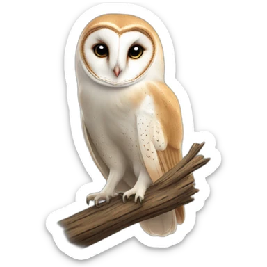 galaxie barn owl sticker