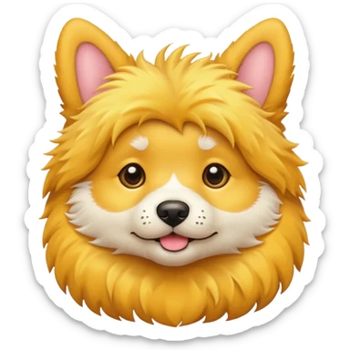 puppy dog yellow sticker