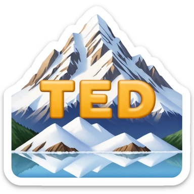 make me a emoji that has the name ted writen inside of a mountain range in new zealand and have the words nz writen under neath sticker