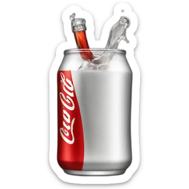 Vintage glass Diet coke sticker