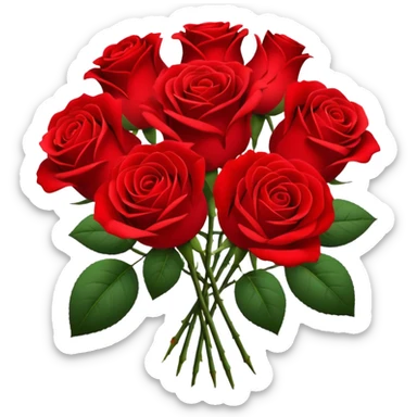 roses bouquet sticker