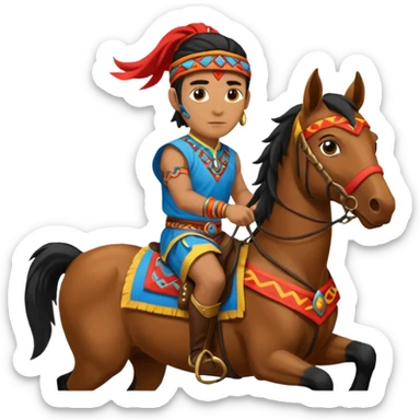 shaman riding horse wearing racing cloth black with number sticker