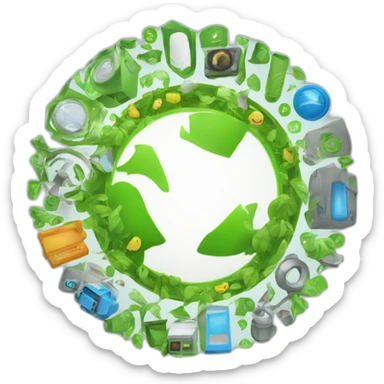 tech circular economy sticker