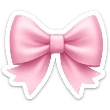 Light pink bow sticker