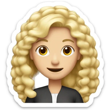 Brünnette Frau mit blonden strähnen  sticker