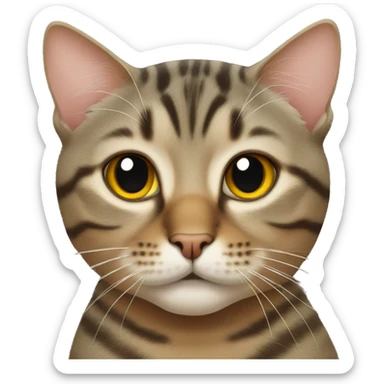 Tabby cat sticker