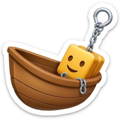 Je veux un emoji encre dans ce style là : ⚓ je veux qu’il représente sentimental par un bœuf : 🪢 sticker