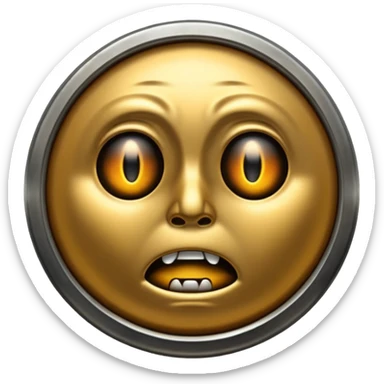 scared thick coin sticker