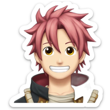 natsu from fairy tail anime rodong a horse art sticker