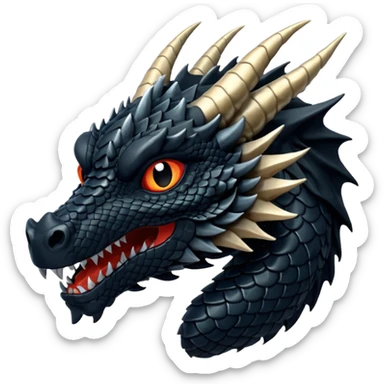 

black dragon head sticker