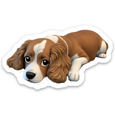 dog against brick wall sticker