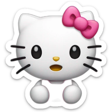 Hello Kitty is angry emoji sticker