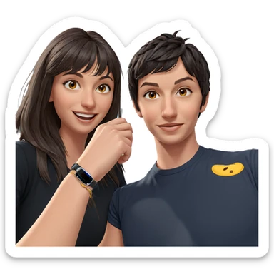 friends enjoying a sunny day sticker