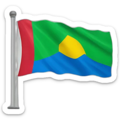 Caribbean Country flag sticker
