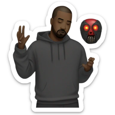 kanye west with slipknot sticker