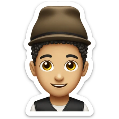 jewish kid with kippa  sticker