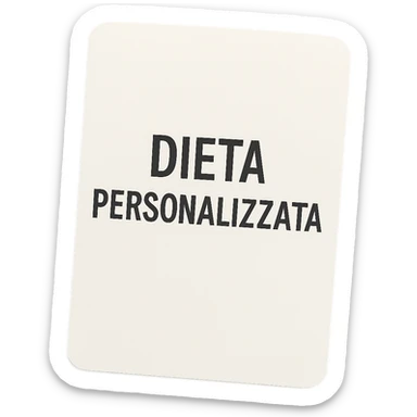FOGLIO DI CARTA CON LA SCRITTA "DIETA PERSONALIZZATA" sticker